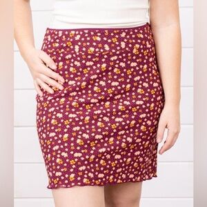 NWT Free People Floral Midi Skirt